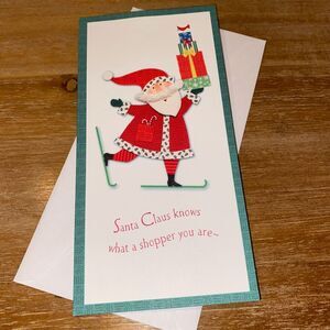 Hallmark Santa Claus Knows What Shopper you are Greeting Christmas Honey Holder‎